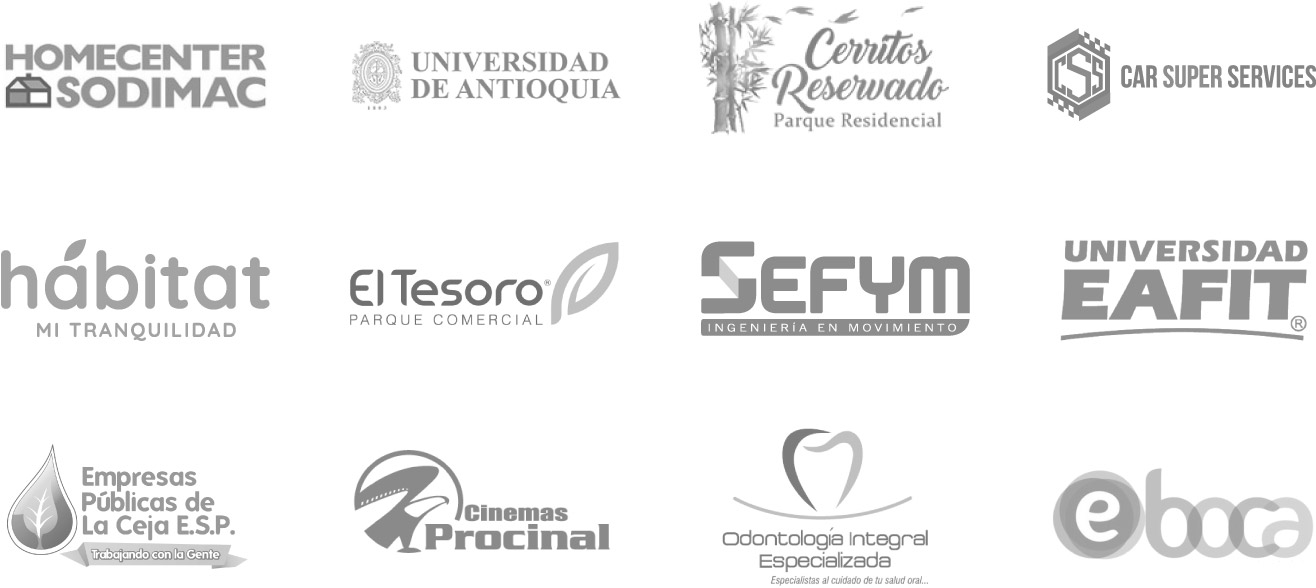 Logotipos de los clientes de ZUM Digital. Agencia de Marketing Digital.
